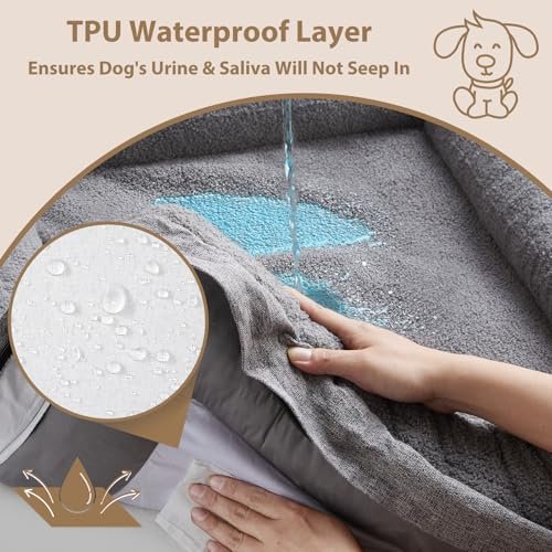 Orthopedic Large Dog Bed: Washable, Waterproof, Bolster Couch with Non-Slip Base - Image 7