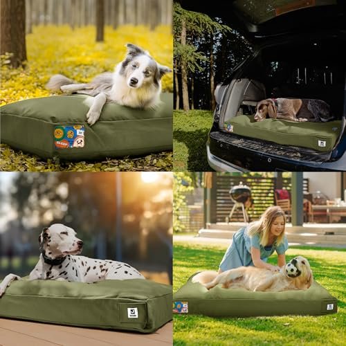 Sytopia 42" Chew Proof Dog Bed - Waterproof Outdoor Canvas XL - Image 5