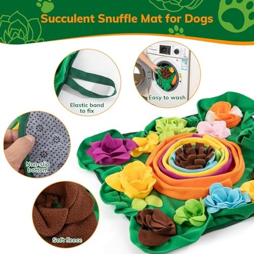 PUHOHUN Dog Snuffle Mat & Lick Pad Combo - Interactive Puzzle Feeder - Image 2
