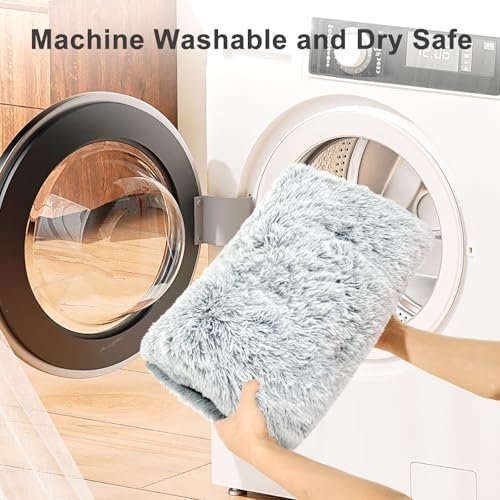 Luxurious XL Dog Bed: Plush Comfort, Washable, 41" Orthopedic Crate Pad, Grey - Image 7