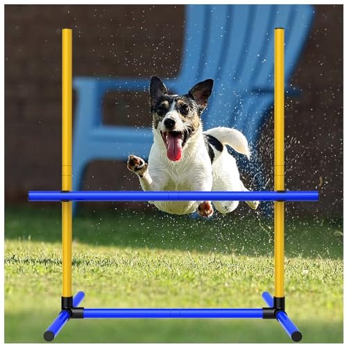 MAICOBI Dog Agility Training Equipment Set, Obstacle Course with Hurdles, Indoor Outdoor Use, Includes Carrying Bag (1)