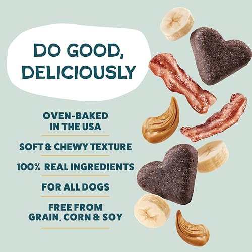 Grain-Free Banana & Bacon Dog Treats for Large Senior Dogs USA-Made - Image 3