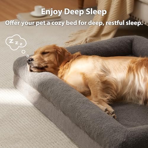 Orthopedic Large Dog Bed: Washable, Waterproof, Bolster Couch with Non-Slip Base - Image 2