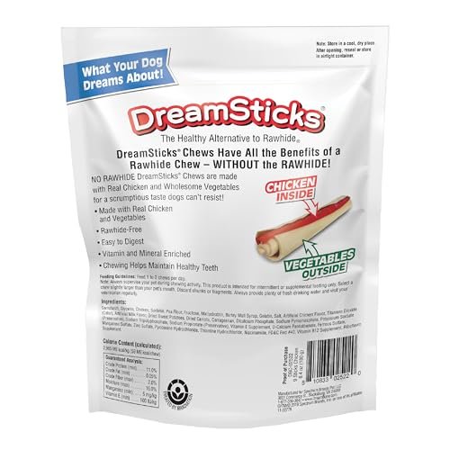 Healthy Chicken Veggie Dog Chews | Rawhide Free DreamBone Sticks (9 Count) - Image 2