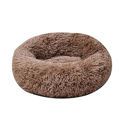 Cozy Self-Warming Pet Bed: Plush Round Cat & Small Dog Kennel, 24'' Coffee - Image 6