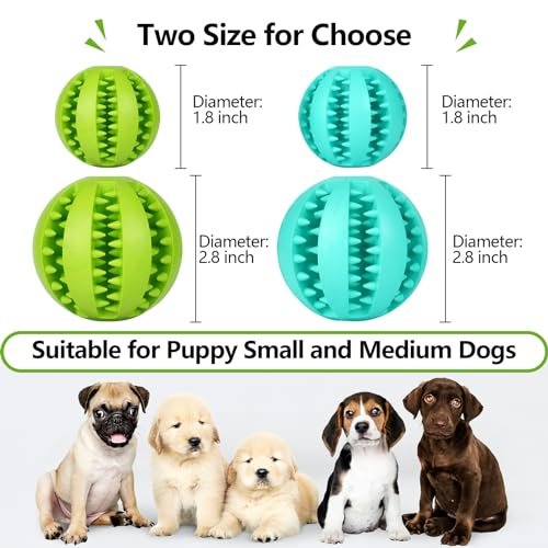 Interactive Dog Treat Toys: Durable Rubber Chew Balls for Small & Medium Dogs - Image 4