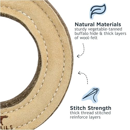 Durable Leather Ring Dog Toy - Interactive Fetch Training Chew Toy - Image 4