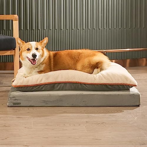 Orthopedic Dog Bed with Cooling Gel Foam for Large Dogs, Grey, 40x30 - Image 10
