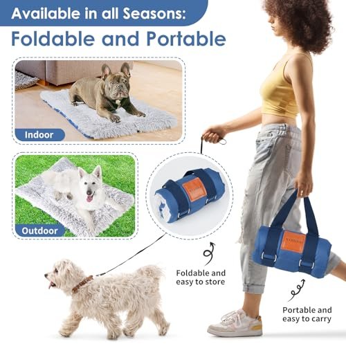 Washable Waterproof Dog Crate Mat Small Dogs Outdoor Indoor Kennel Bed - Image 2