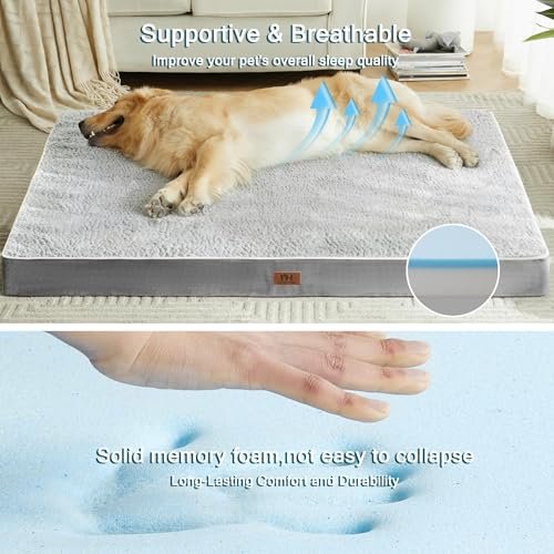 Orthopedic XL Dog Bed 42" – Memory Foam, Waterproof, Washable Cover - Image 2