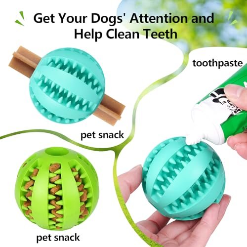 Interactive Dog Treat Toys: Durable Rubber Chew Balls for Small & Medium Dogs - Image 3