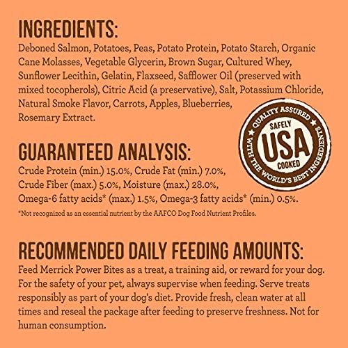 Merrick Salmon Power Bites: Grain-Free Soft Dog Treats | Protein-Rich Snack - Image 5