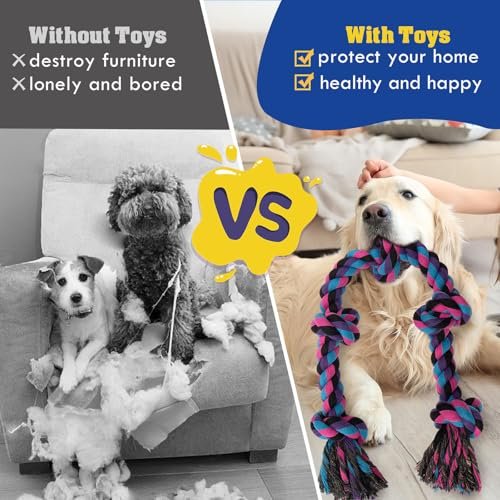 Tough Dog Rope Toys 2-Pack: Indestructible Chew Toys for Large Dogs - Image 4