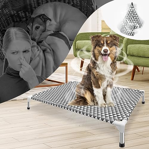 Large Elevated Outdoor Dog Bed - Non-Slip, Cotton, Holds up to 100lbs - Image 4