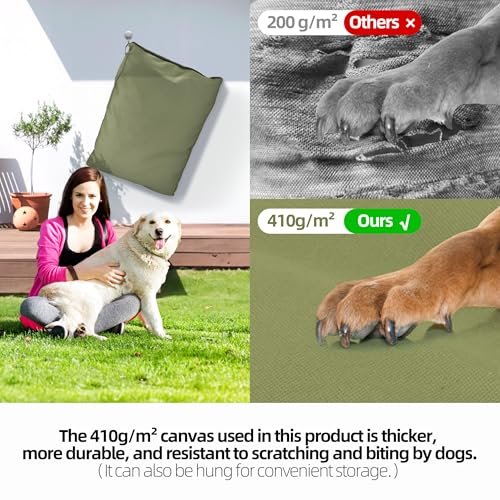 Sytopia 42" Chew Proof Dog Bed - Waterproof Outdoor Canvas XL - Image 6