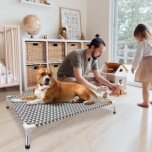 Large Elevated Outdoor Dog Bed - Non-Slip, Cotton, Holds up to 100lbs - Image 7