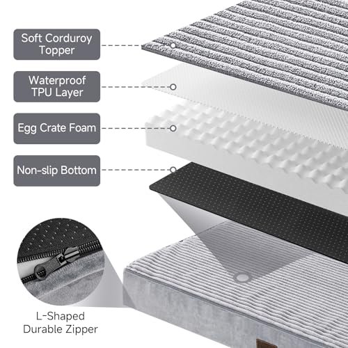 Premium Orthopedic Dog Bed: Waterproof, Machine Washable, Medium Large Pets 35" - Image 7
