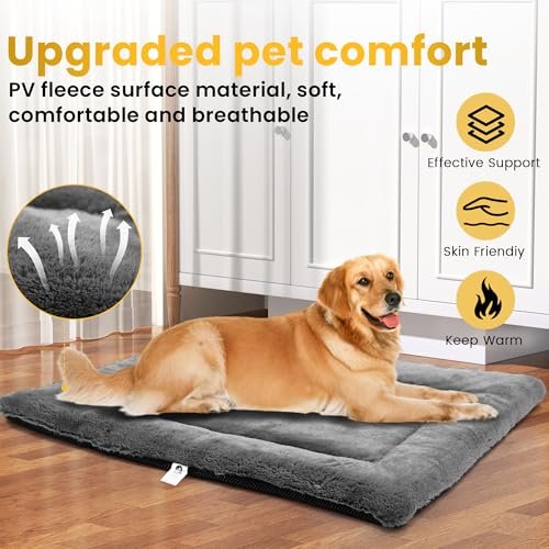 Orthopedic Dog Crate Bed for Large Dogs – Washable, Anti-Slip Mat - Image 3