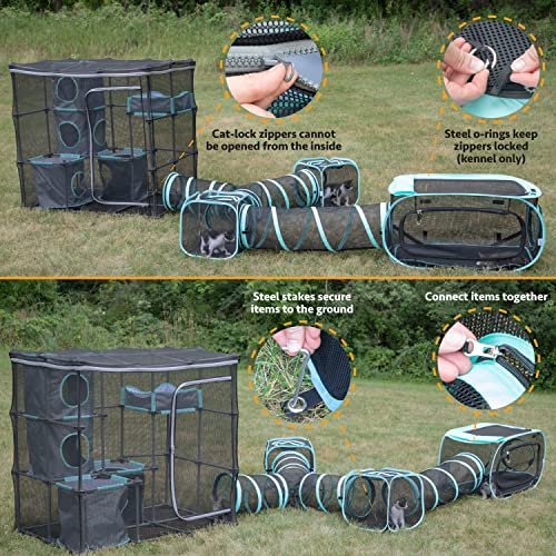 Kitty City Outdoor Catio Furniture Large Cat Enclosure Playground Kit - Image 3