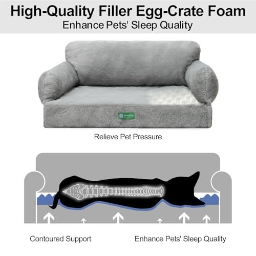 Orthopedic Dog Bed Sofa: Comfy Pet Couch for Small & Medium Dogs, Cats - Image 2