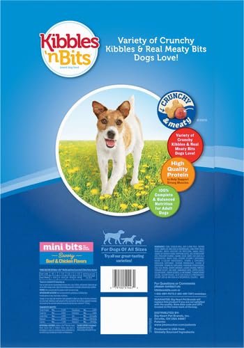 Small Breed Dog Food: Kibbles 'N Bits Mini Bits Beef & Chicken, 16 Lb - Image 2