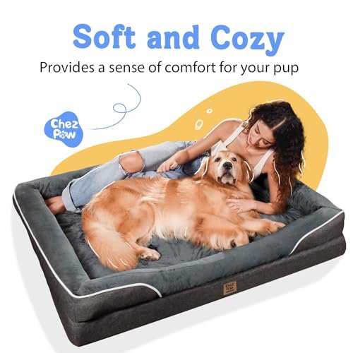 Orthopedic Large Dog Bed: Washable, Waterproof, Bolster Support XL Pets - Image 7