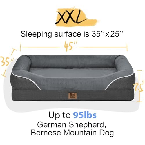 Orthopedic Large Dog Bed: Washable, Waterproof, Bolster Support XL Pets - Image 5