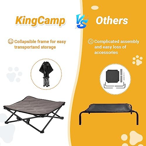 KingCamp Elevated Dog Bed: Cooling Mesh Cot for Small Dogs, Indoor/Outdoor Use - Image 4