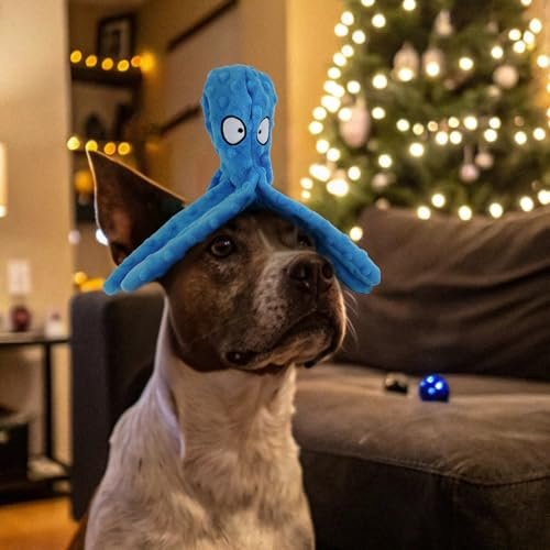 Durable Squeaky Octopus Dog Toy: No Stuffing, Crinkle Plush for Teething Puppies - Image 7