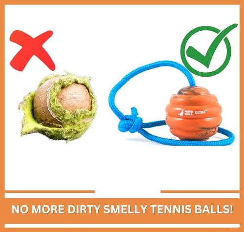 K-9 Training Ball: Durable Rubber Fetch Toy for Police & Working Dogs - Orange Tug Rope - Image 5