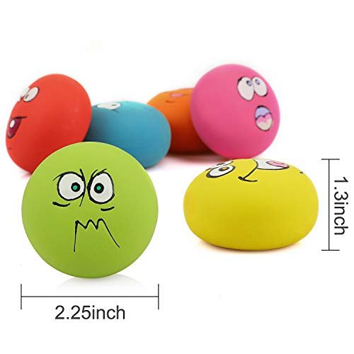 Cute Squeaky Dog Toys: Soft Latex Balls for Small Puppies, 6-Pack Set - Image 5