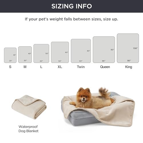 Waterproof Dog Blanket: Sherpa Fleece Pet Bed Cover, Large, Soft, Twin Cream - Image 5