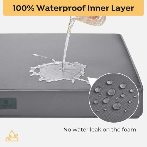 Indestructible Dog Crate Bed: Waterproof Memory Foam Mattress for Large Dogs - Image 4