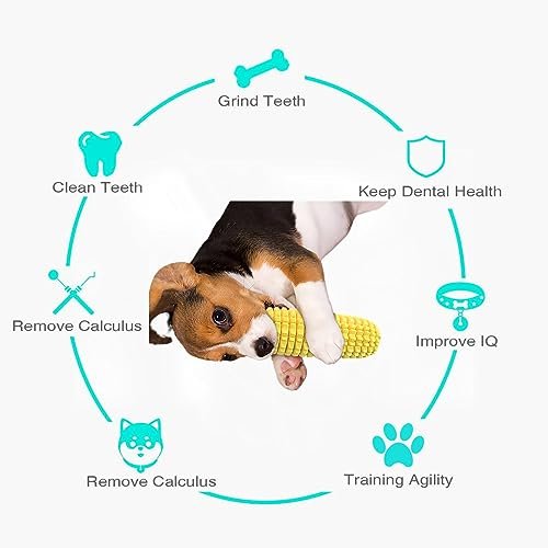 Indestructible Corn Squeaky Dog Toy for Medium Breeds - Tough Dental Chew - Image 2