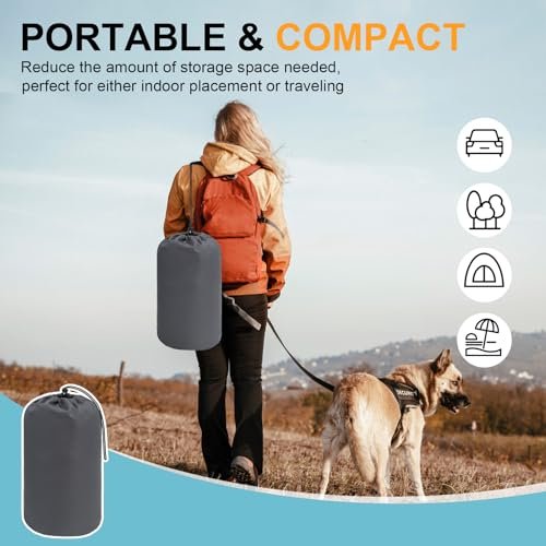 Waterproof Outdoor Dog Bed: Portable Travel Mat for Medium Large Dogs, Camping & Beach - Image 3