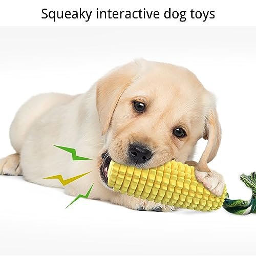 Indestructible Corn Squeaky Dog Toy for Medium Breeds - Tough Dental Chew - Image 6