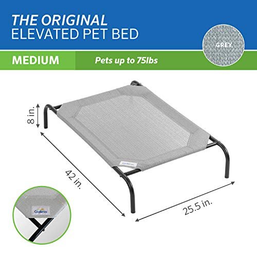 Coolaroo Elevated Dog Bed: Cooling, Orthopedic Comfort for Medium Dogs - Grey - Image 4