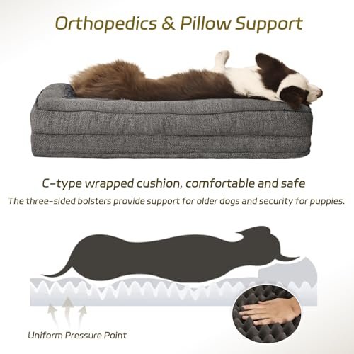 Orthopedic Large Dog Bed: Waterproof Memory Foam Pet Sofa w/ Washable Cover - Image 3