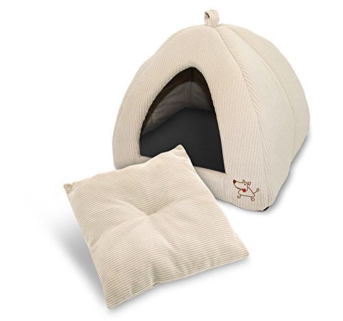 Cozy Pet Tent Bed: Soft Corduroy Hideaway for Dogs & Cats, 16" Comfort Zone - Image 2