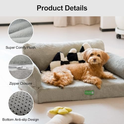 Orthopedic Dog Bed Sofa: Comfy Pet Couch for Small & Medium Dogs, Cats - Image 3