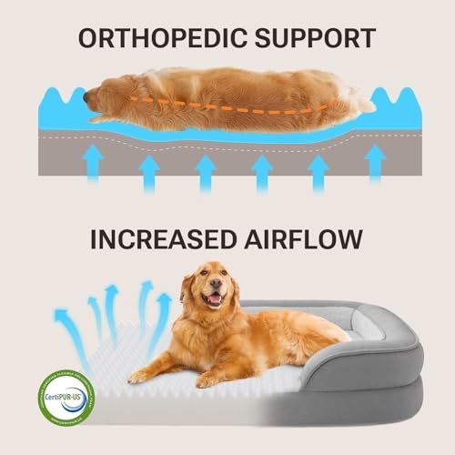 Orthopedic XL Dog Bed: Soft Touch Memory Foam Comfort Couch for Large Breeds - Image 2