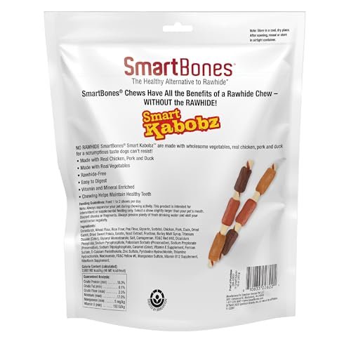 SmartBones Smart Kabobz: Rawhide-Free Dog Chews with Real Chicken, Pork & Duck - Image 2