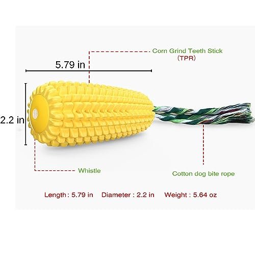 Indestructible Corn Squeaky Dog Toy for Medium Breeds - Tough Dental Chew - Image 4