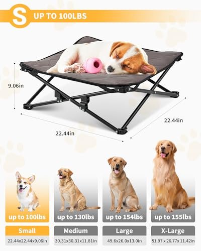 KingCamp Elevated Dog Bed: Cooling Mesh Cot for Small Dogs, Indoor/Outdoor Use - Image 3