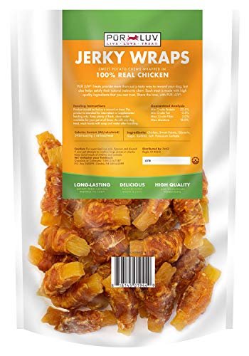 Pur Luv Chicken Sweet Potato Dog Treats - Rawhide-Free Jerky Wraps 16oz - Image 2