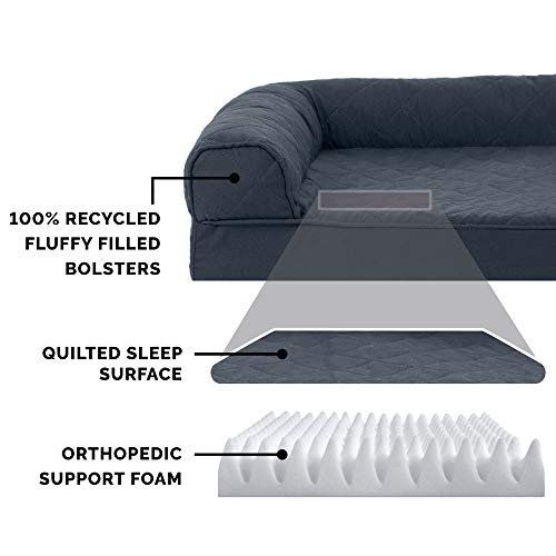 Orthopedic Large Dog Bed w/ Bolsters, Washable Cover, Supportive Sofa Mattress - Image 4
