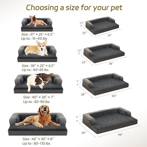 Orthopedic Large Dog Bed: Waterproof Memory Foam Pet Sofa w/ Washable Cover - Image 6