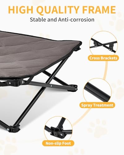 KingCamp Elevated Dog Bed: Cooling Mesh Cot for Small Dogs, Indoor/Outdoor Use - Image 5