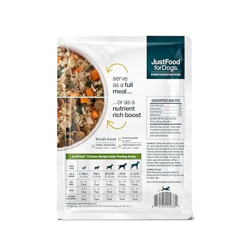 JustFoodForDogs Fresh Chicken Wet Dog Food, Human-Grade, No Preservatives, 12oz (7 Pack) - Image 4