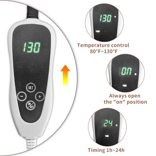 Waterproof Large Dog Heating Pad 34x21 Smart Thermostat Whelping Mat - Image 4